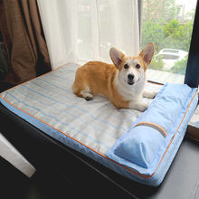猫咪狗狗窝夏天降温床垫宠物冰垫大号带枕头睡垫子凉席柯基睡觉用