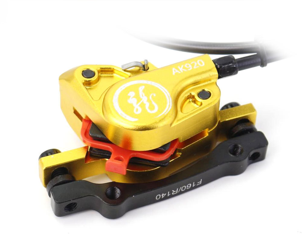 akantor山地车油刹 自行车油碟 mt200双活塞刹车液压油碟刹器套装