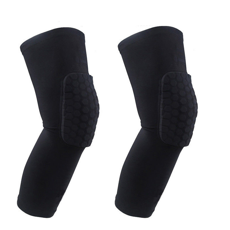 运动护膝篮球蜂窝防撞护臂健身加长护腿男女护臂膝盖护具装备厂家