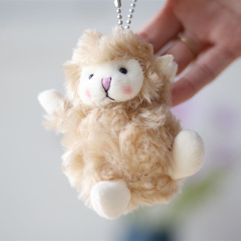 网红小绵羊毛绒玩具挂件可爱小羊公仔小号迷你玩偶包包钥匙扣批发