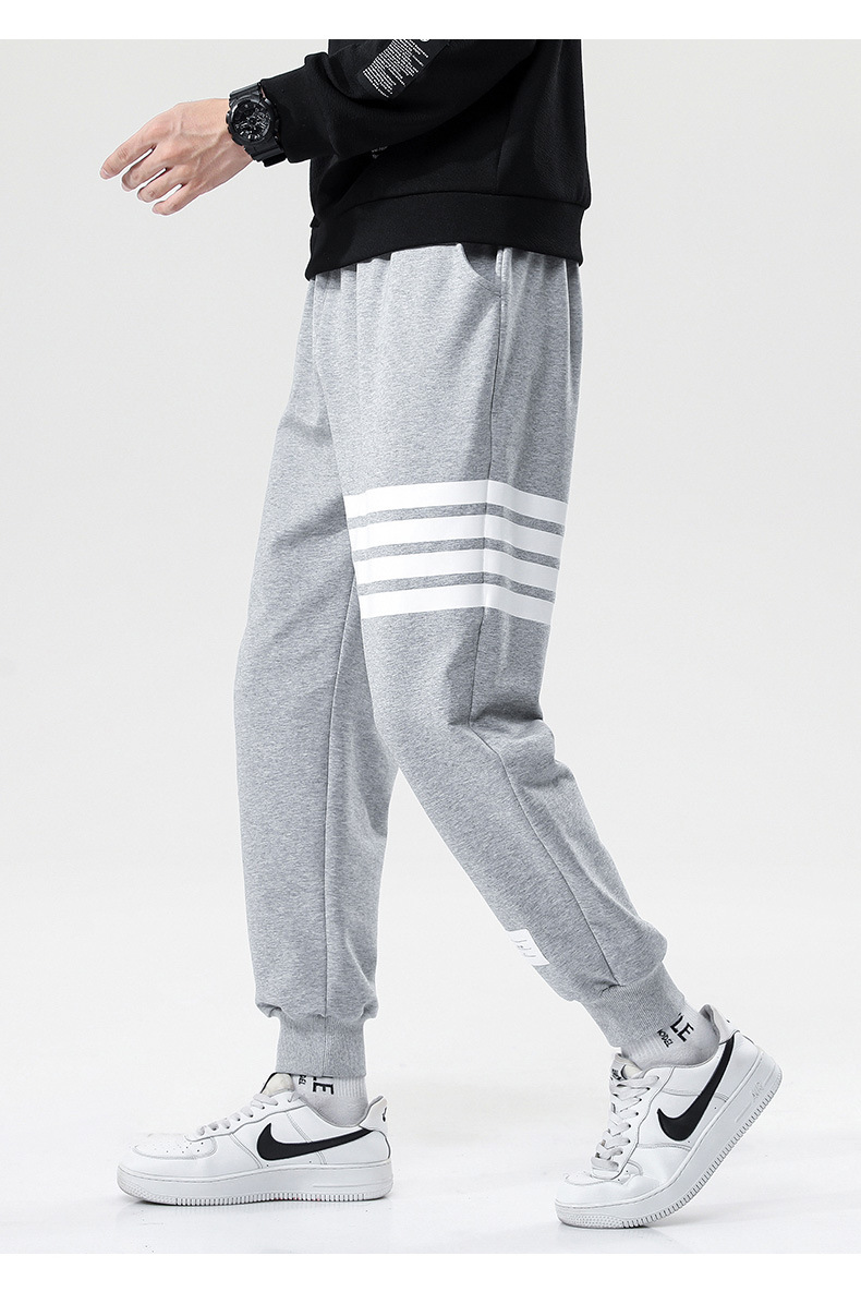 春秋季新款tb卫裤男情侣潮牌日系针织运动裤子四条杠宽松休闲长裤