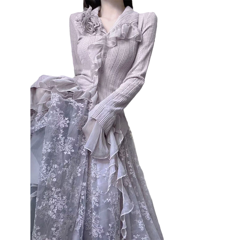 茶歇蓬蓬裙法式复古宫廷风紫色连衣裙子生日成人礼服感公主裙