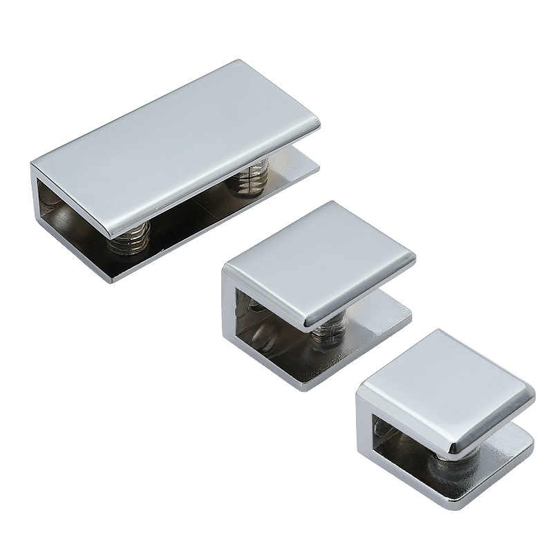 免打孔玻璃夹玻璃托层板托固定夹全亮光玻璃夹子架支架固定夹卡板