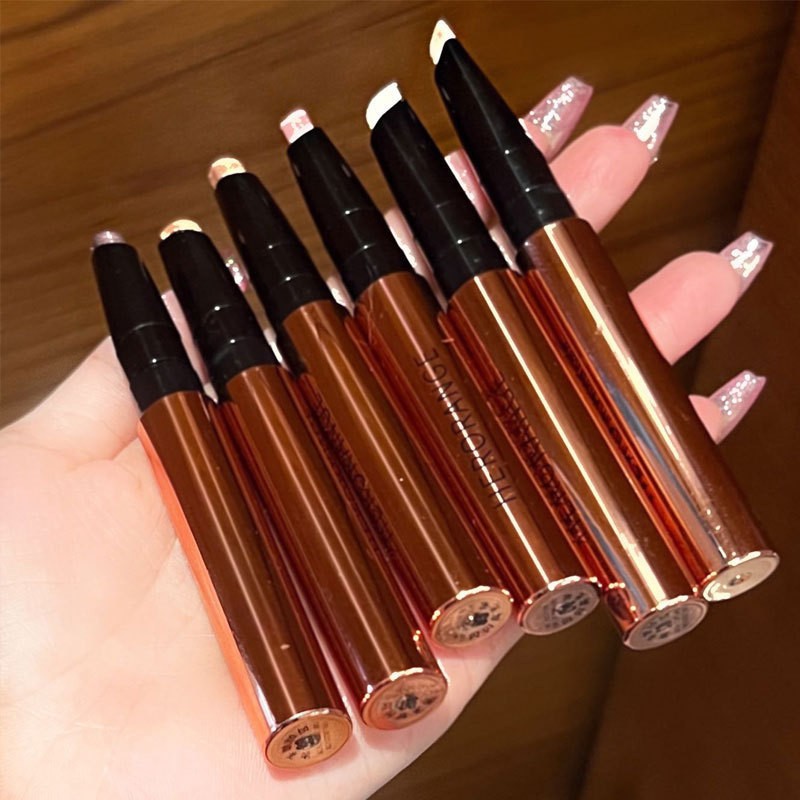 Herorange ~ Shiny Clear Flashing Diamond in the Debris Ice Diamond Eye Shadow Pen Eye Shadow Stick Pearl Student Cheap Cross-Border