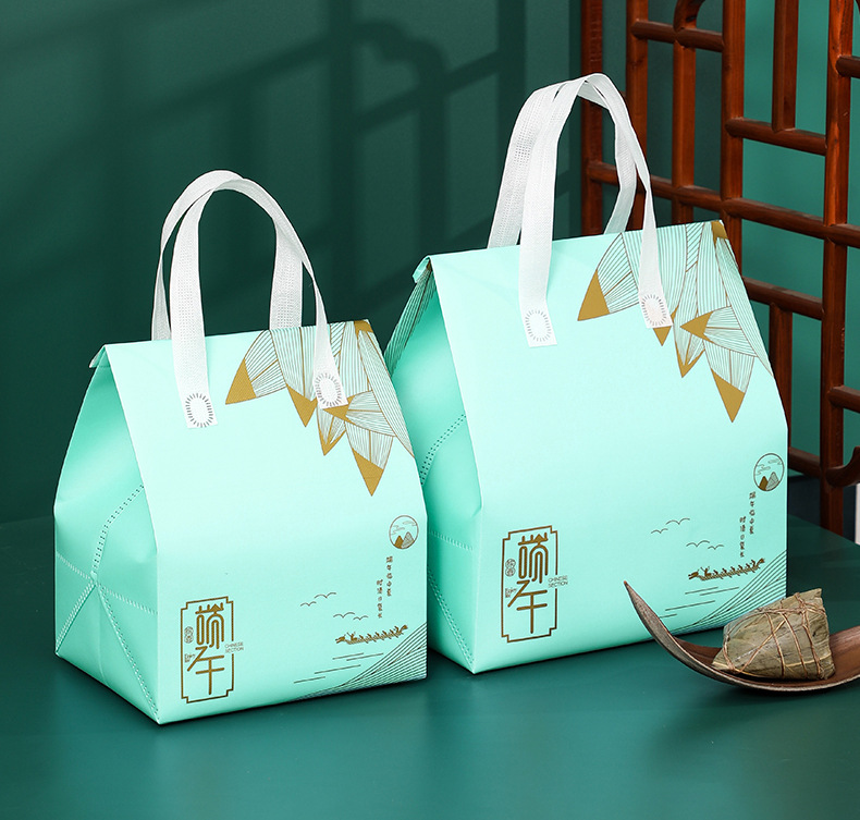 端午粽子礼盒包装空盒锡箔保温端午节手提粽子礼袋礼品盒现货批发