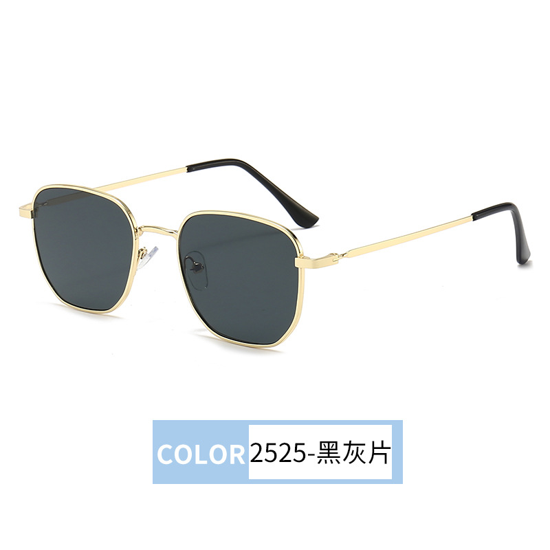 2022 Spring and Autumn New Metal Frame Fashion and Ultra Light Ins Face without Makeup Glasses Women's Retro Artistic Beach Sunglasses Men