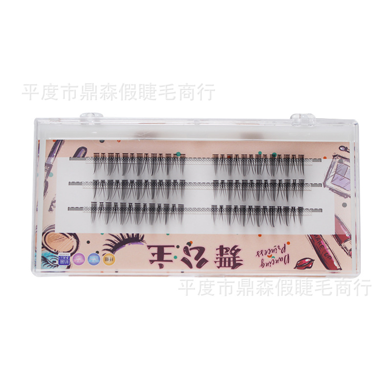 Dance Princess Little Devil Segmented False Eyelashes Natural Thick Single Cluster Self-Grafting Eyelash Simulation Cos