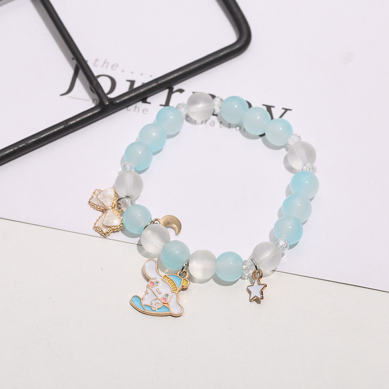 Cross-Border Fairy Beaded Bracelet Cartoon Puppy Animal Pendant Bracelet Princess Pearl Sisters for Student Crystal Bracelet