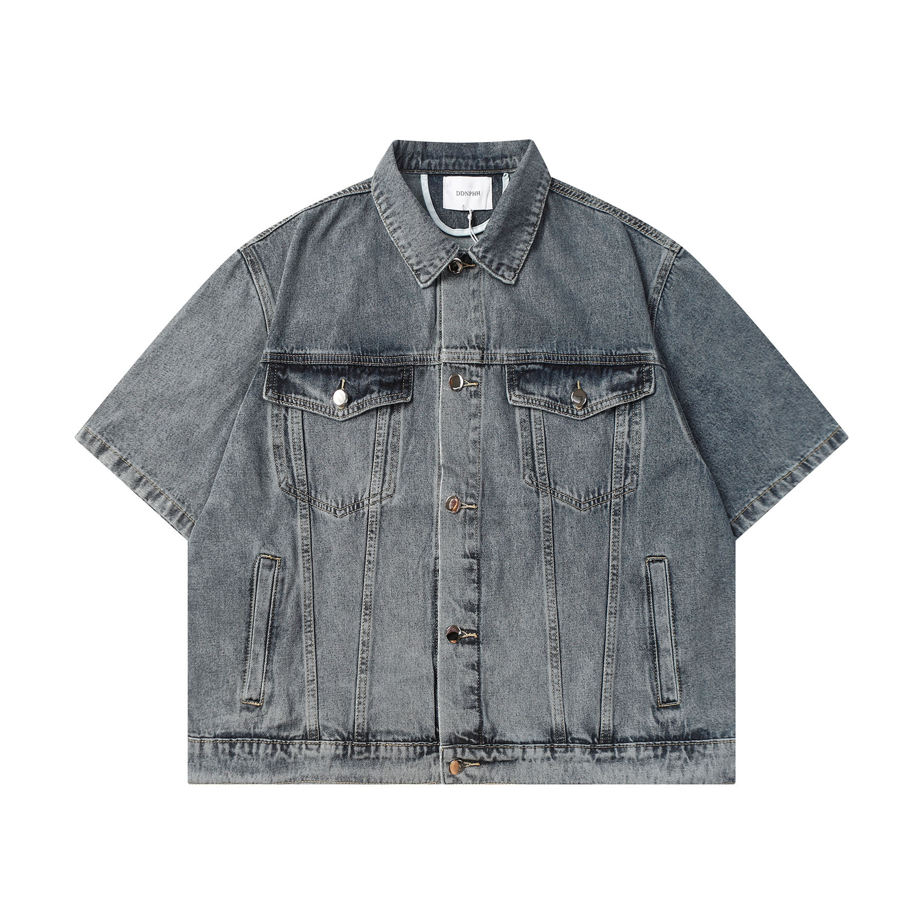 嘉衣库男装2024美系复古潮牌水洗牛仔衬衫男女jeans短裤衬衣-阿里巴巴