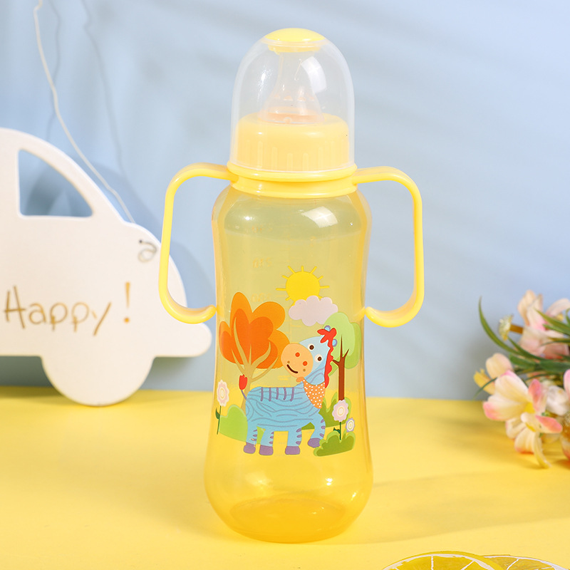 [honey baby] feeding bottle standard caliber feeding bottle optional pp feeding bottle with handle base temperature sensing belt packaging