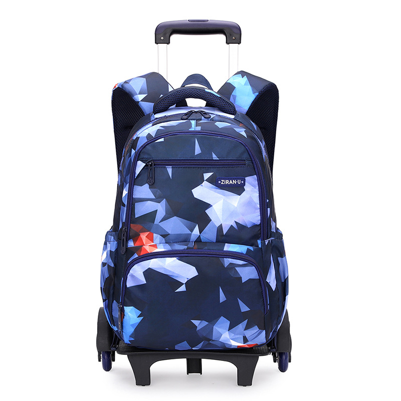 One Piece Dropshipping Natural Fish Trolley Schoolbag Large Capacity Boy Schoolgirl Fashion Backpack Cross-Border Hot