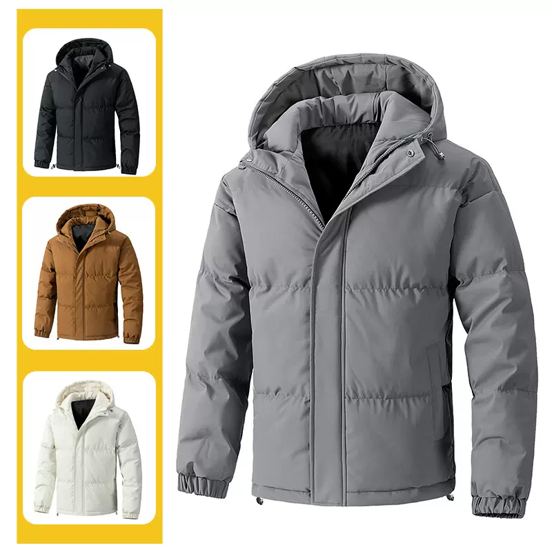 【M-8XL】高品质棉衣男士大码冬季新款宽松跨境连帽棉袄面包服短