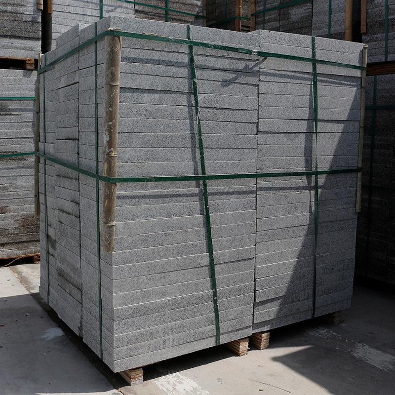 鲁灰火烧板 花岗岩600*600火烧面地面工程板荔枝面市政铺路用地砖