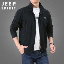 JEEP SPIRIT新款男士长袖开衫卫衣宽松透气大码男休闲卫衣打底衫