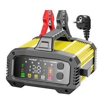foxsur 25a大电池充电器 辅助启动12v 24v汽车轮船摩托车充电器