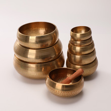 尼泊尔手工铜质颂钵佛音碗冥想铜磬瑜伽梵音耳疗钵盂厂家批发摆件