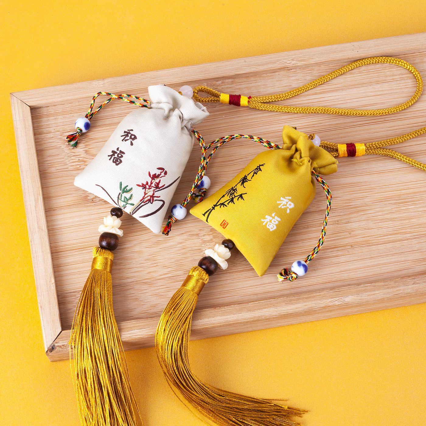 端午香包古风优雅香囊空袋布袋汉服配饰宫廷包刺绣香袋logo