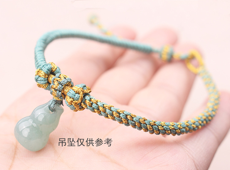 编织金刚结玉米结半成品手链 穿转运珠3d硬金diy男女无需自编手绳