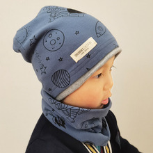 儿童帽子男孩秋冬季新款薄中大童围脖宝宝帅气学生护耳包头帽