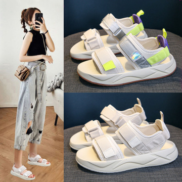 运动凉鞋女2024年新款夏季女鞋子休闲百搭学生时尚平底软底沙滩鞋