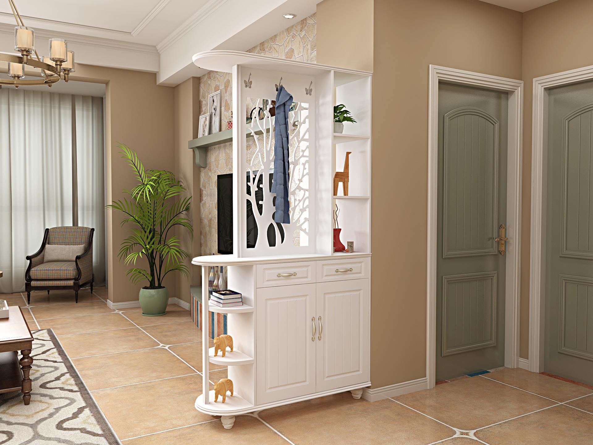 进门双面玄关隔断柜客厅屏风柜玄关柜收纳一体柜现代小户型鞋柜