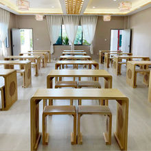 中式书法桌子专用实木国学桌学生培训班课桌椅书画桌茶艺桌围棋桌