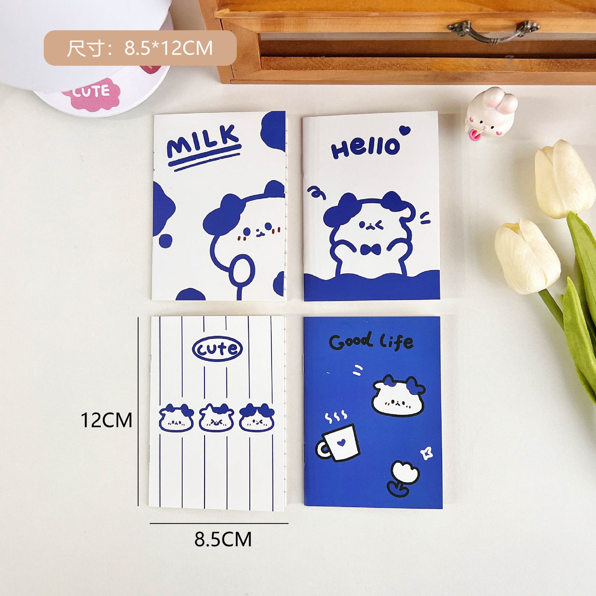 Korean Cute Fresh Notebook Ins Mini Girl Cartoon Notepad Kindergarten Small Gift Student Prize