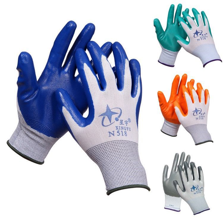 适用于星宇手套n518浸胶劳保手套耐磨防滑丁腈加厚防油机械工作手