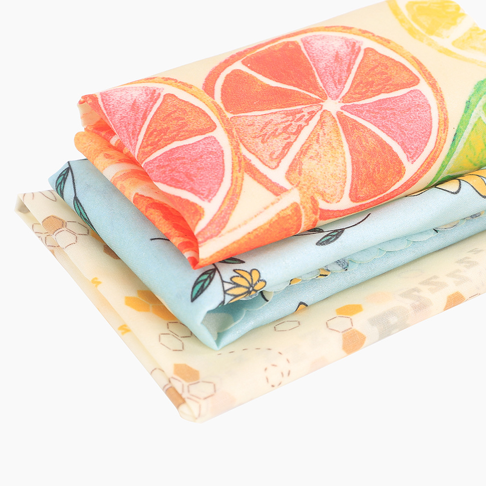 工厂批发 有机棉蜂蜡保鲜布 亚马逊热销 蜂蜡纸 可重复使用保鲜布