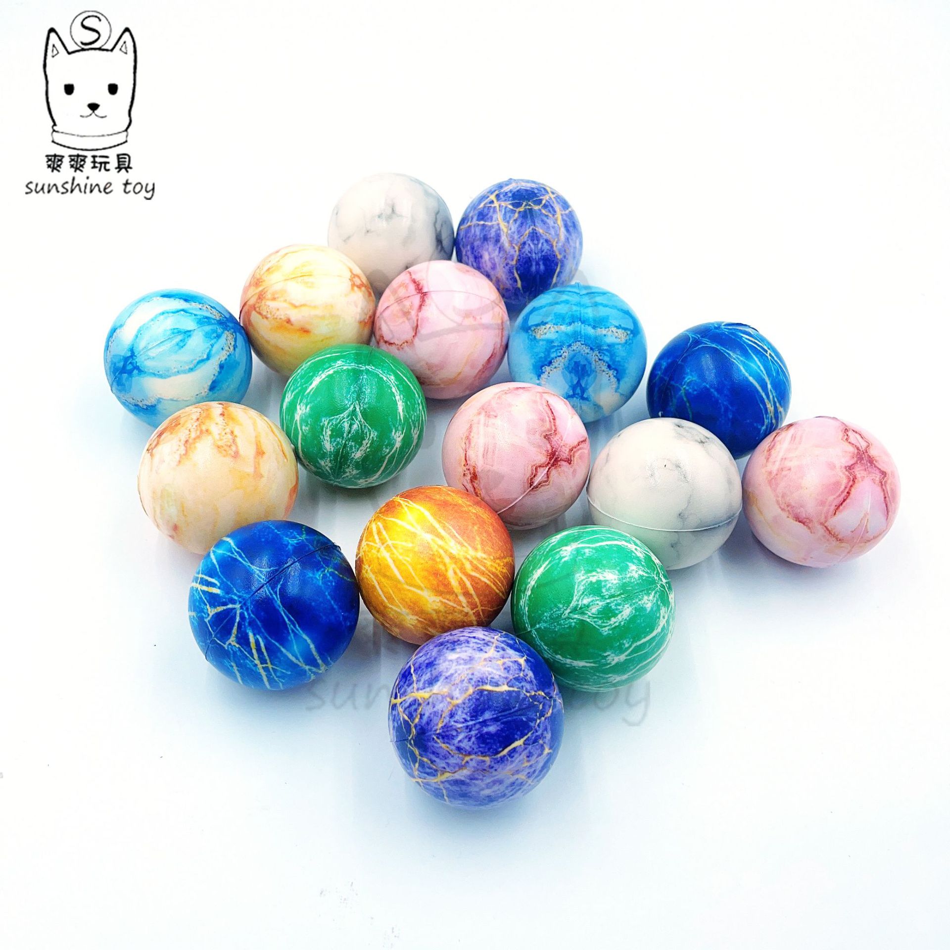 factory direct sales new 5cmpu foam solid ball pu marble elastic ball children‘s vent decompression toys