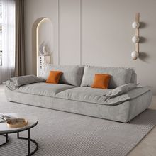 意式科技布艺沙发小户型出租屋客厅现代简约沙发直排轻奢帆船沙发