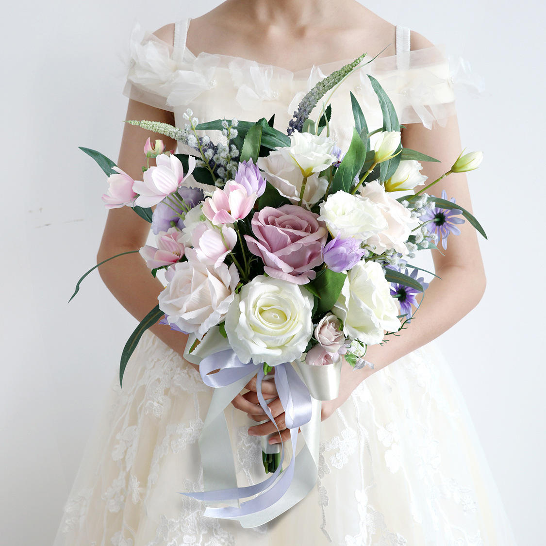 结婚新娘手捧花韩式婚礼布置拍照道具家居装饰花束跨境厂家批发