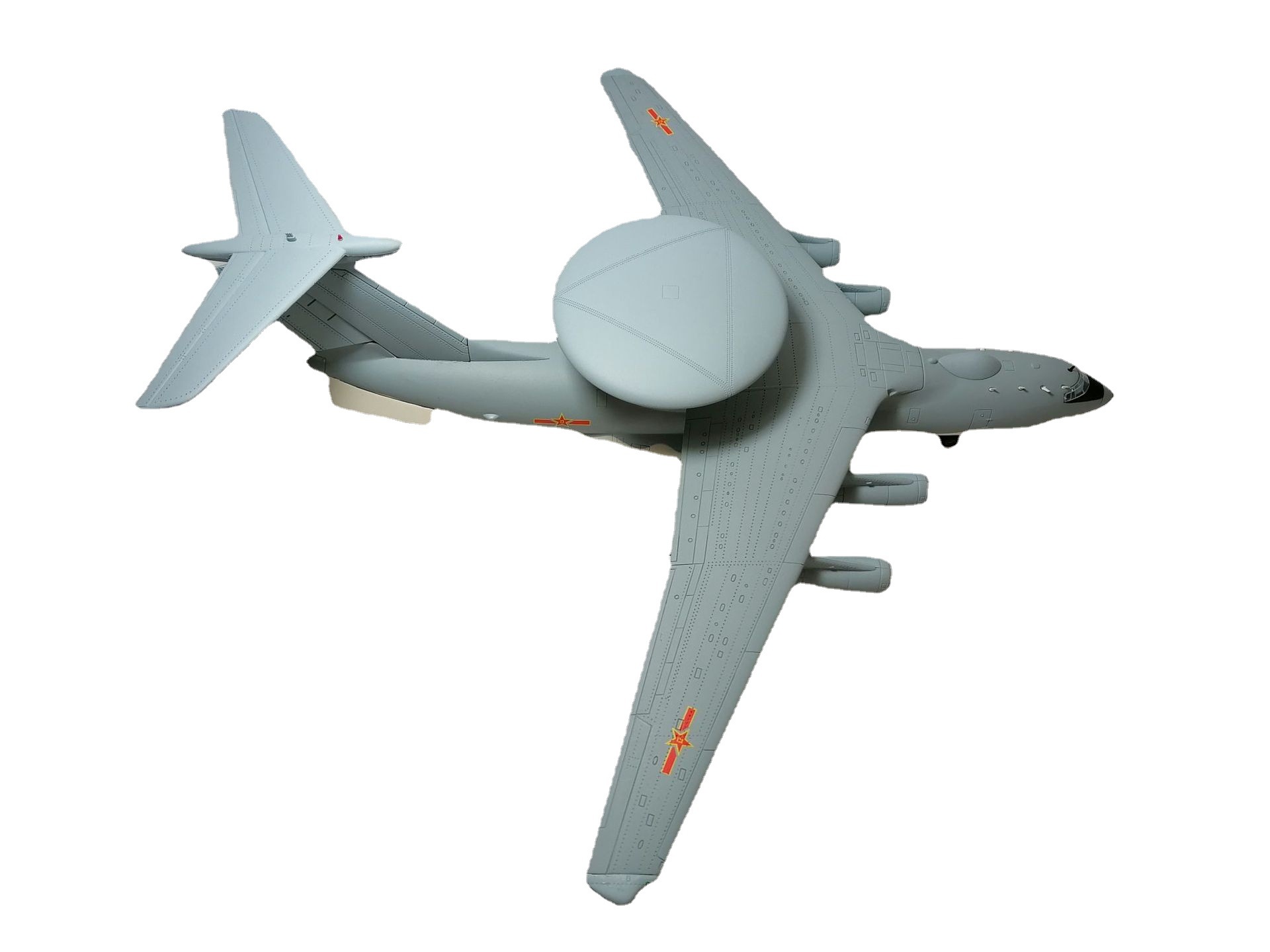 1:130 中航kj2000 空警2000高级仿真合金飞机模型裸机加底座支架