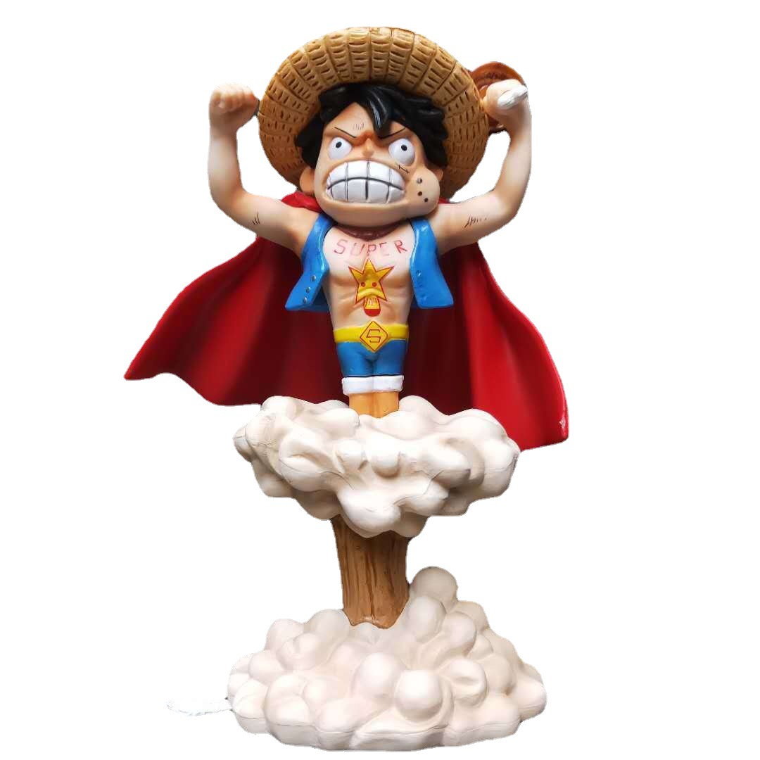 超人路飞 草帽路飞 q版公仔 模型 摆件 盒装手办-阿里巴巴