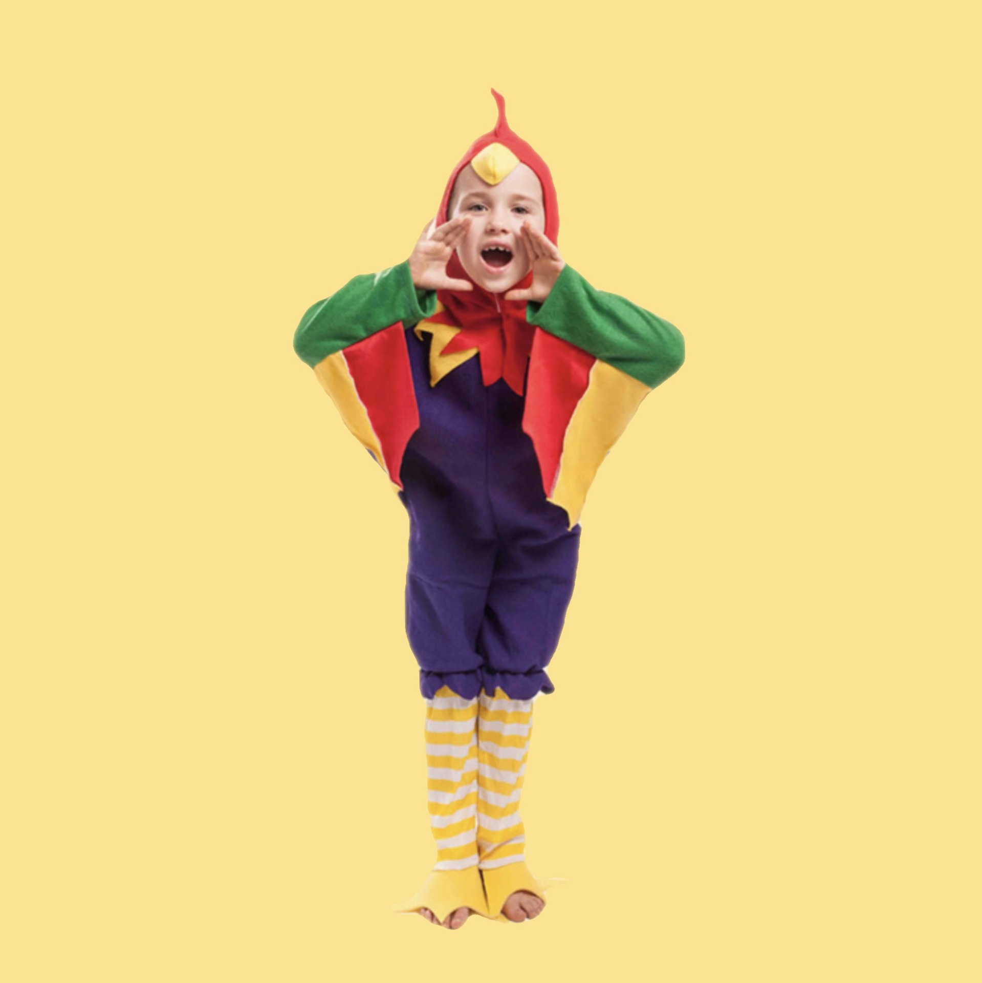 万圣节儿童多彩小鸡cosplay服化妆晚会儿童可爱潮流小鸟扮演服