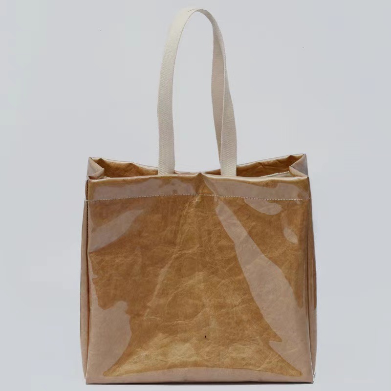 定制创意双层杜邦纸手提袋 杜邦纸加tpu购物袋防水环保简约单肩包