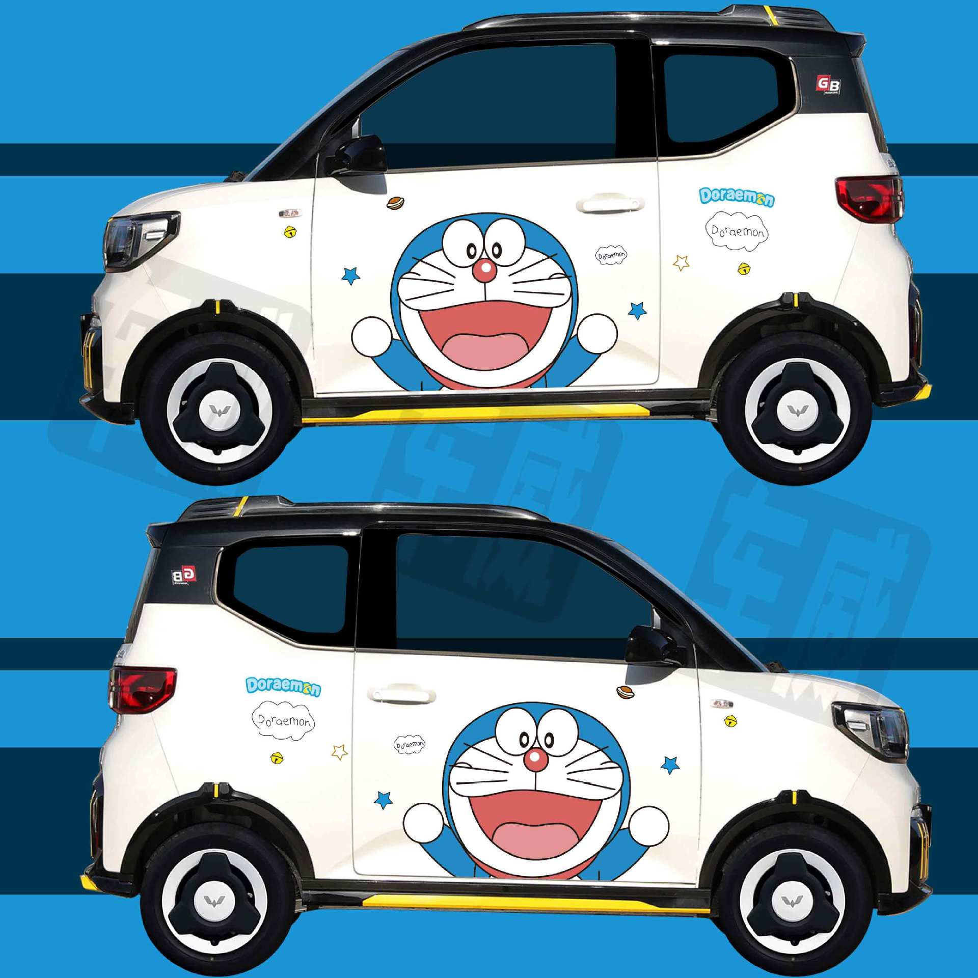 50汽车刮痕遮挡划痕遮盖修复车身创意个性可爱卡通车贴防水贴画贴纸