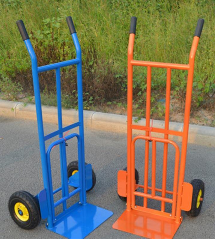 铁支架小型省力老虎车两轮手推车装卸货物工业创意轮子尼龙轮拉车