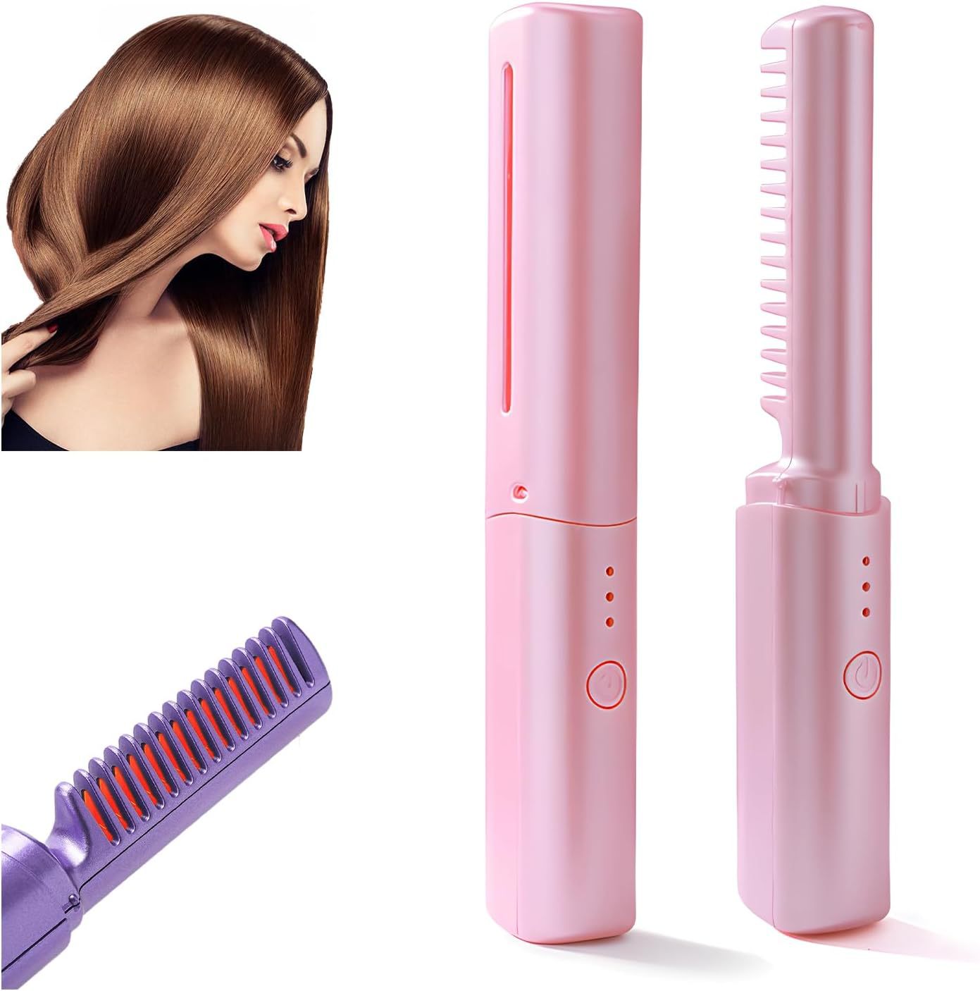 Cross-Border Mini Hair Hybrid/220V Straight Comb Hair Curler