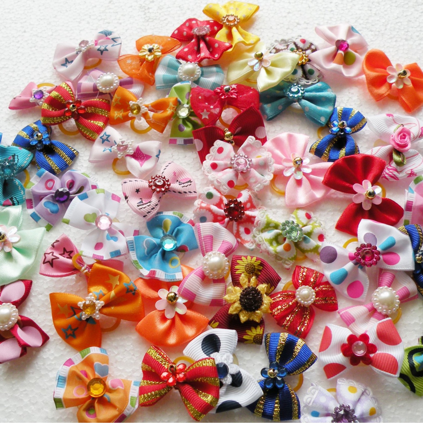 Pet Hair Bow Headdress Flower Princess Style Cat Creative Dress up Dog Hairpin Ornament in Stock Wholesale