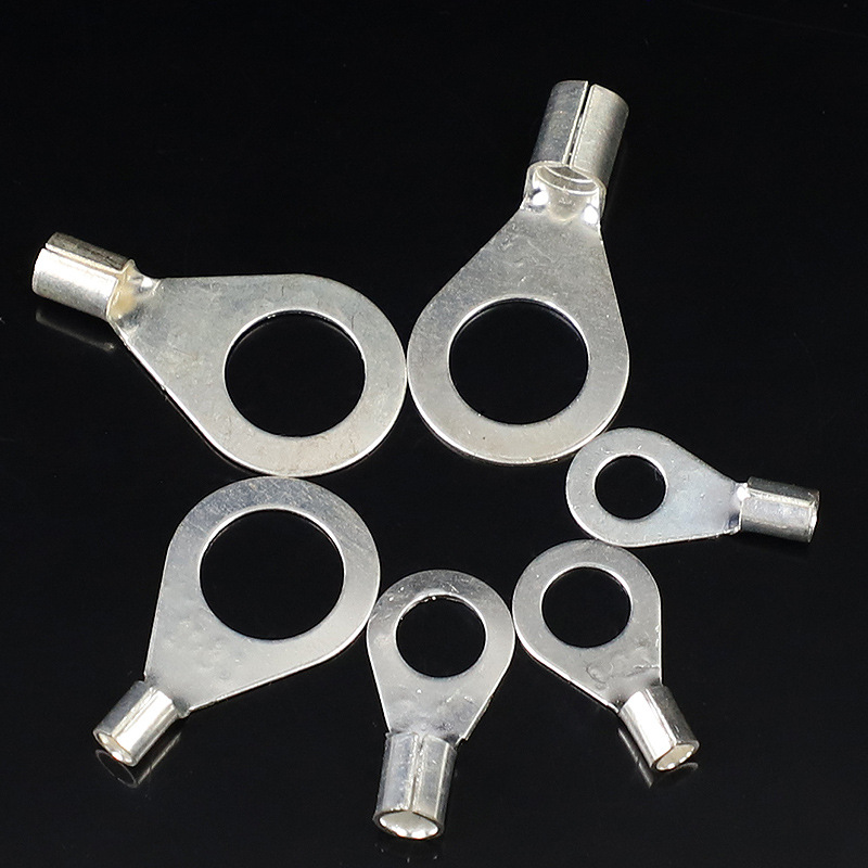 ot冷压端子压线鼻接线耳螺栓压线环圆形铜接头压线头镀银o型端头