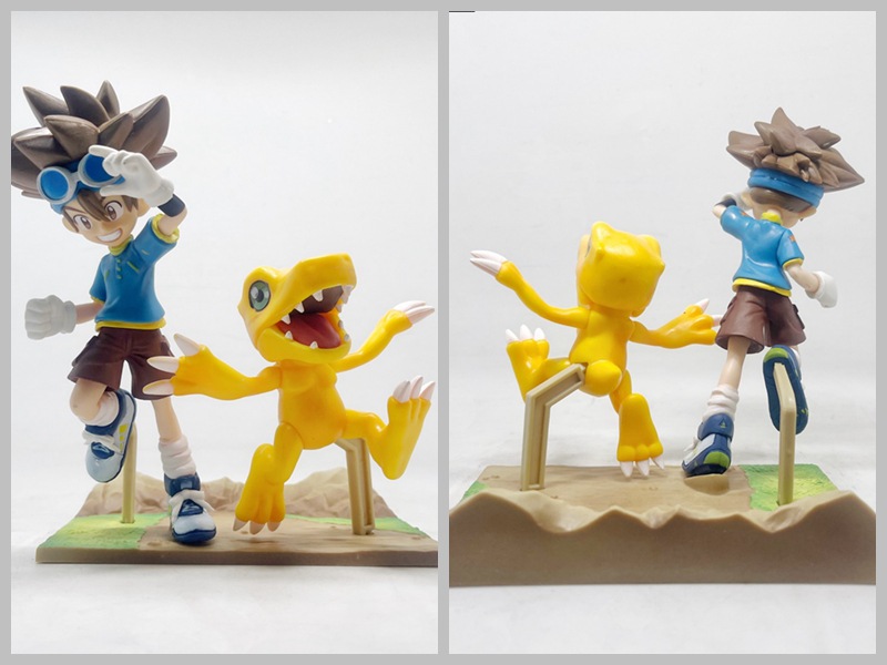 数码宝贝 数码暴龙 八神太一 亚古兽 场景模型 公仔摆件 盒装手办