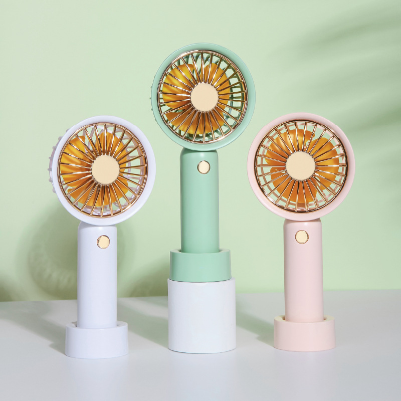 创意简约usb充电小风扇 学生夏季便携手持桌面台式两用迷你电风扇