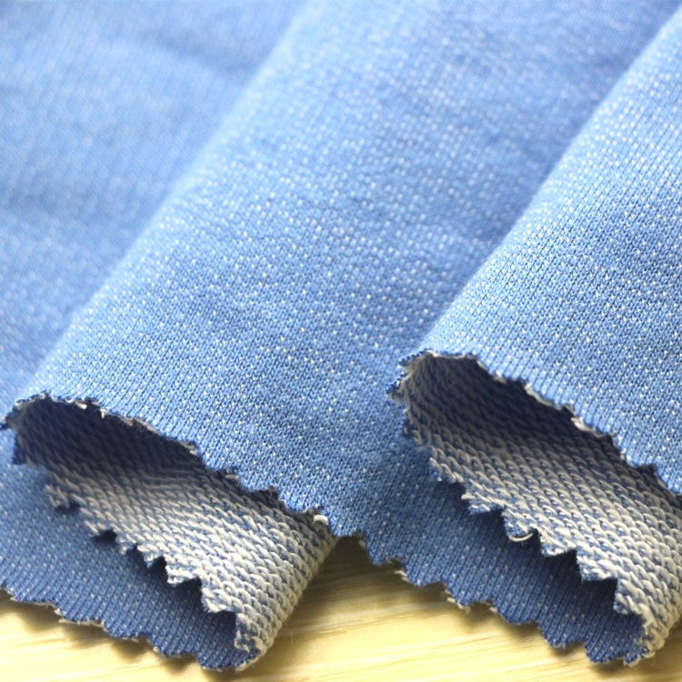 卫衣布面料单染色bci棉grs再生涤纶cvc法国式鱼鳞布卫衣毛圈布料