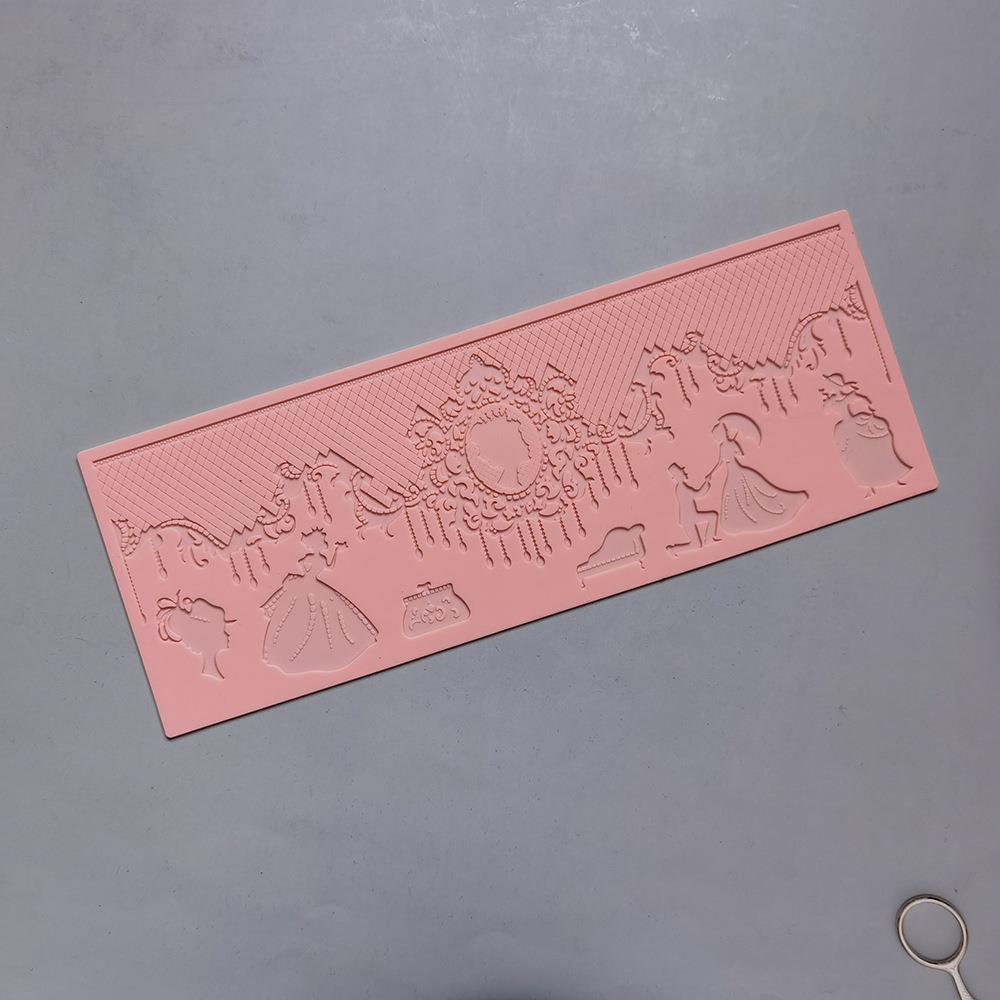 lace 377-255 chocolate cookie cutter cake mold ice cream candy silicone mold
