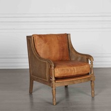 美式复古亚麻沙发椅法式实木休闲椅沙发藤背扶手靠包轻奢出口外贸