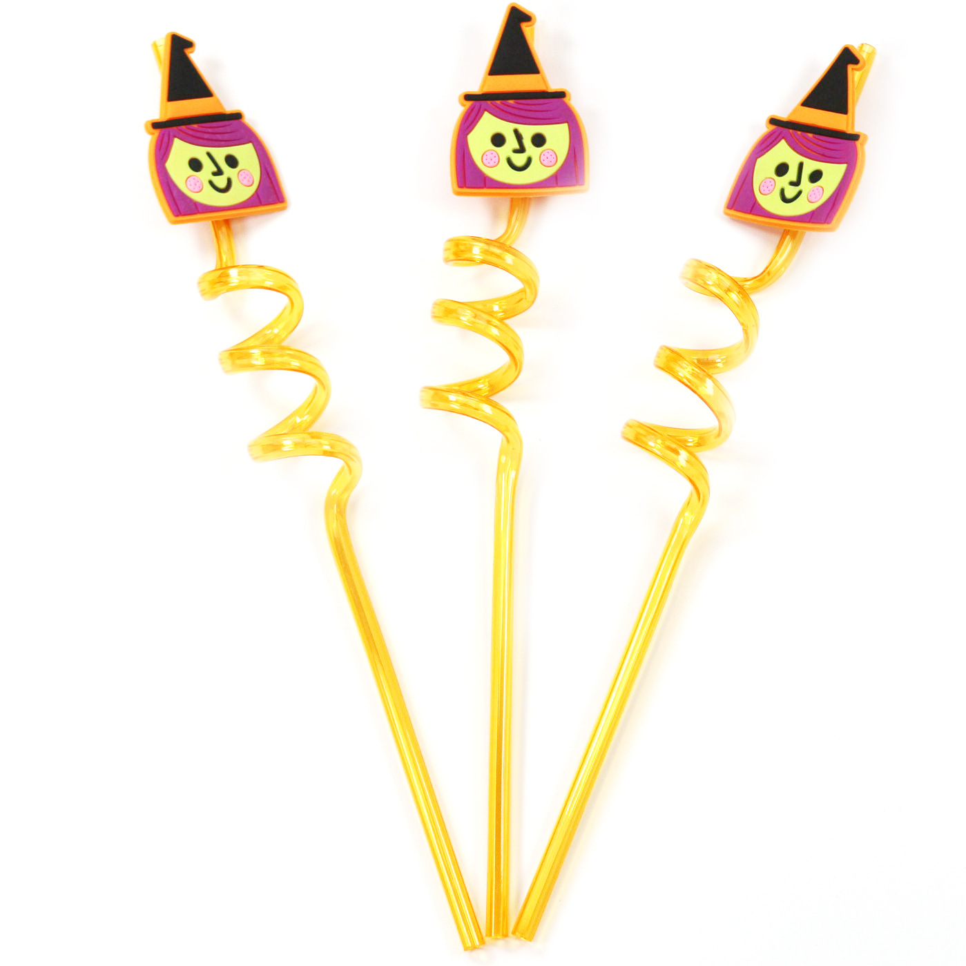 Yirui Shaped Straw Best-Selling European and American New Halloween Cartoon Shaped Straw Party Decoration Accessories Yr020