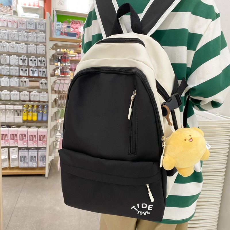 INS Harajuku Style Schoolbag Male and Female High School Student College Student Large Capacity Travel Backpack Junior School Backpack Wholesale