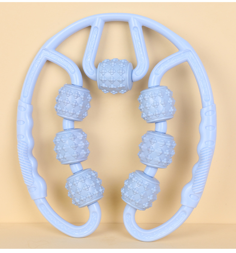 新款十二轮环形夹腿按摩器12滚轮腿部肌肉放松美体健身美腰美腿器