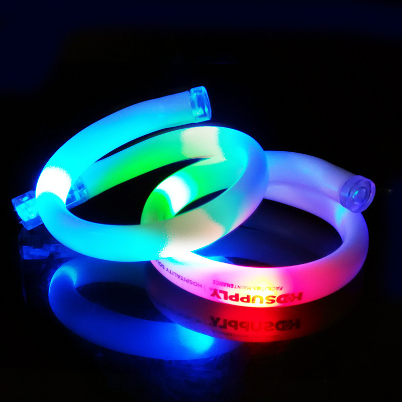 Led Luminous Hand Ring Hot Sale Concert Tube Tpu Light-Emitting Bracelet Led Optical Fiber Light-Emitting Bracelet Manufacturers Set